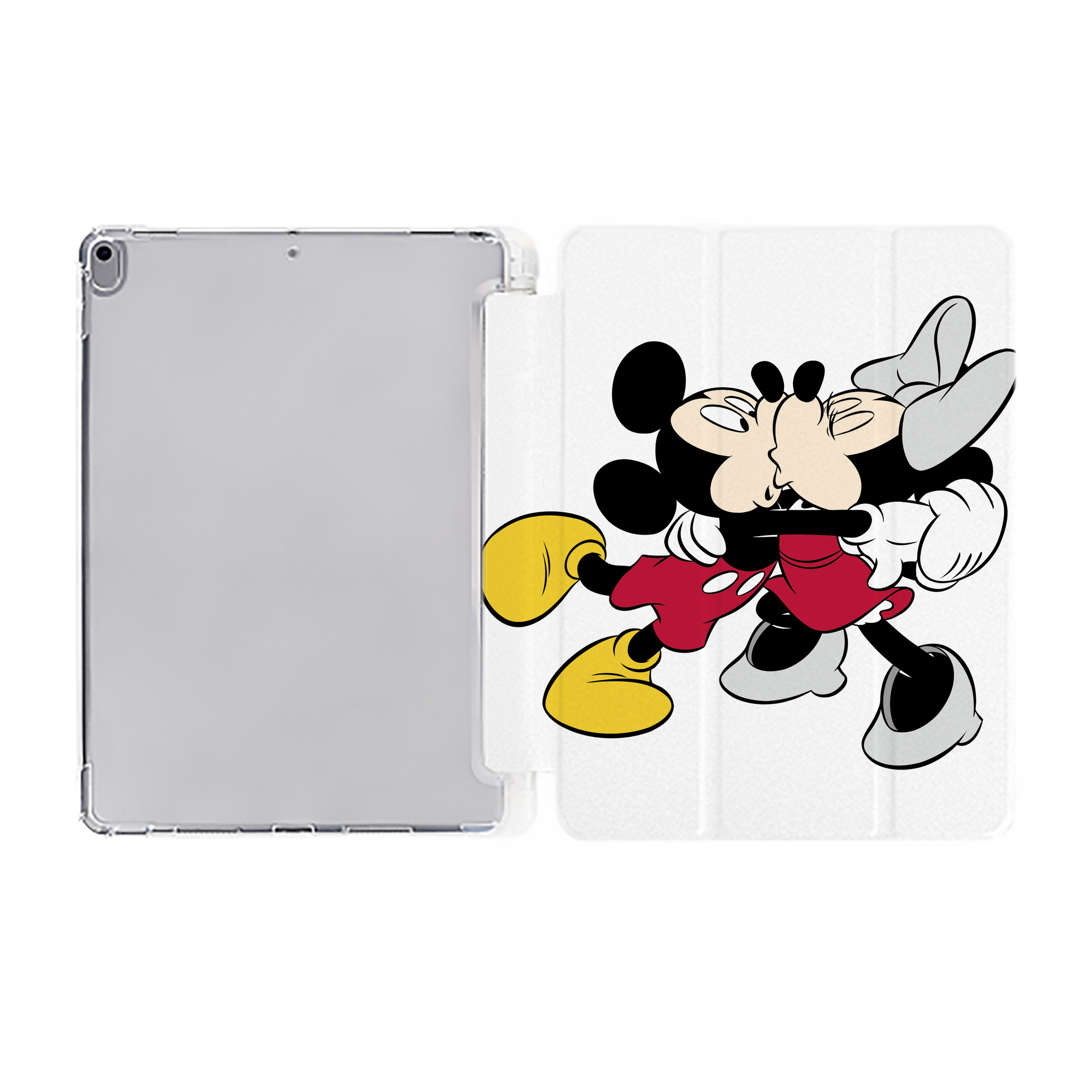 （画像用） ミッキーマウス Mickey Mouse IPad ケース ペン収納付き 三つ折りスタンド PUレザー×シリコン 対応機種9.5/10.5/10.9インチ